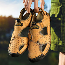 Load image into Gallery viewer, 2019 New Casual Men Sandals Comfortable Men Summer Genuine Leather Sandals Men Roman Summer Outdoor Beach Sandals Big Size 38-48